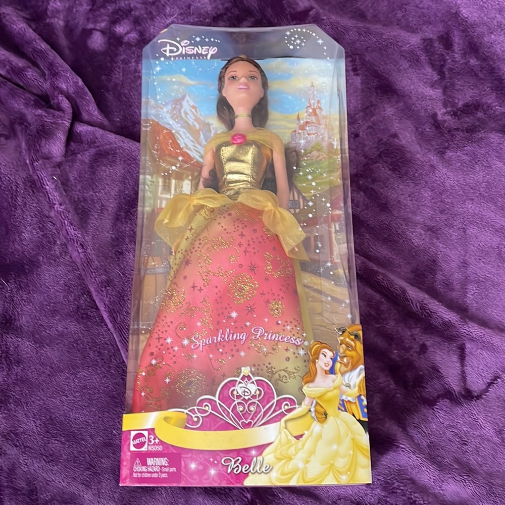 2008 Disney Sparkling Princess Belle doll NIB